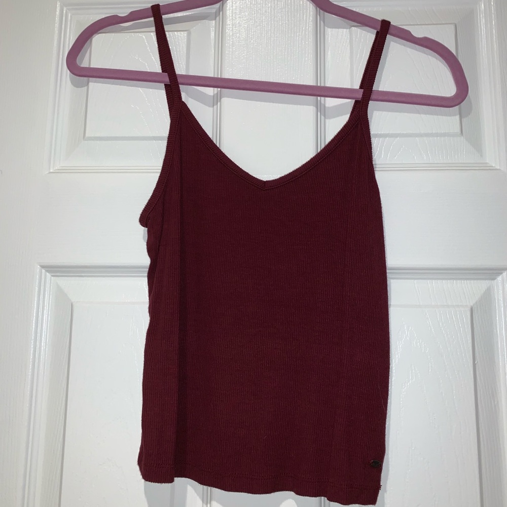 Plain maroon spaghetti strap top